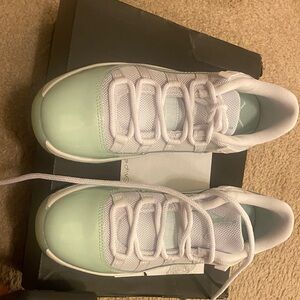 Kids White and Mint Sneakers